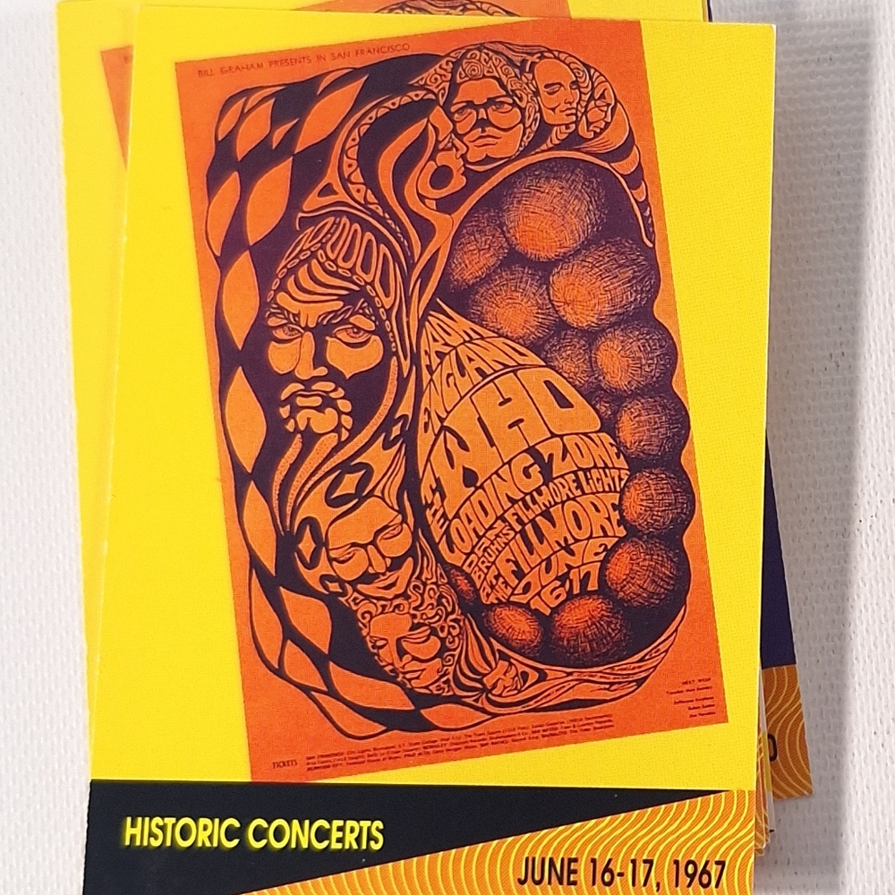 1991 Pro Set SuperStars MusiCards Historic Concerts Lot 13 Fillmore/Winterland